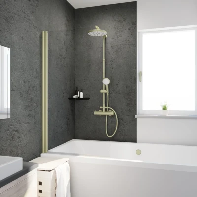 PARE BAIGNOIRE CRYSTAL 1 VOLET VTNET-NOIR L80 H150