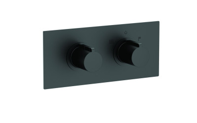 Système douche encastré thermostatique noir 2 voies gamme 110x250 mm PACT Thewa THERMADOR