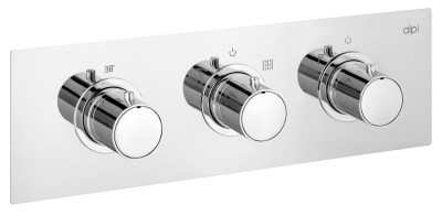 Système douche chromé encastré 3 voies largeur 320 mm - hauteur 205 mm - profondeur 485 mm THERMADOR