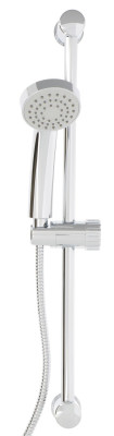 Barre de douche de chantier inox chromé 60 cm - douchette 1 jet diamètre 84 mm - flexible 150 cm THERMADOR