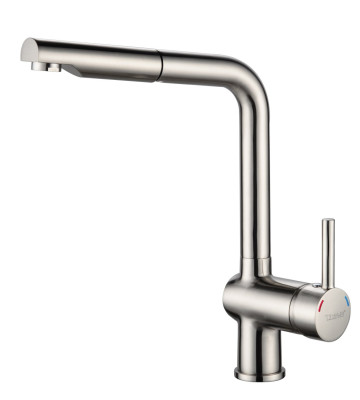 Mitigeur avec bec extractible pour évier Taner type nickel inox - hauteur 320 mm THERMADOR