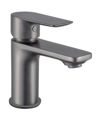 Mitigeur pour lavabo Jezio graphite mat - vidage clic-clac ABS coupelle métal ass - hauteur 137 mm THERMADOR