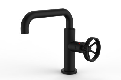 Mitigeur type industriel pour lavabo Vatura noir - sans vidage - hauteur 145 mm THERMADOR