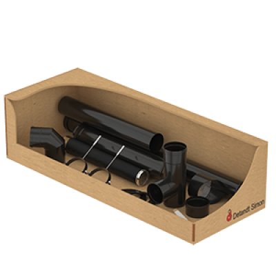 KIT PELLET-ACIER PEINT-Ø100 MM +KIT D'AMENEE D'AIR Ø60 MM