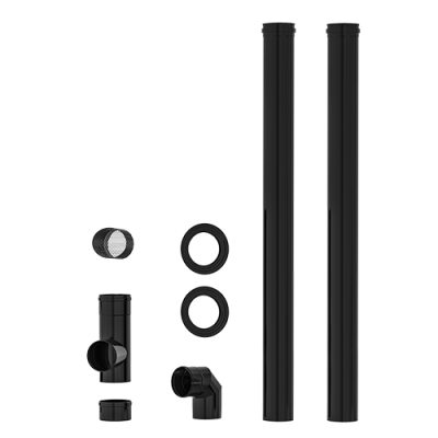 KIT PELLET - ACIER PEINT - Ø100 MM