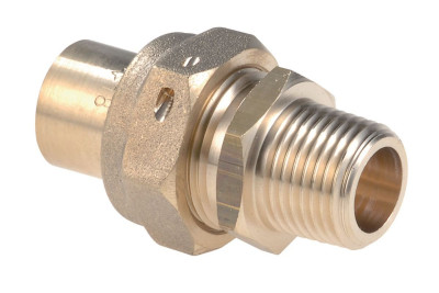 Raccord 3 pièces joint sphéro conique M G 1/2 CU18 NF CD03111 CLESSE