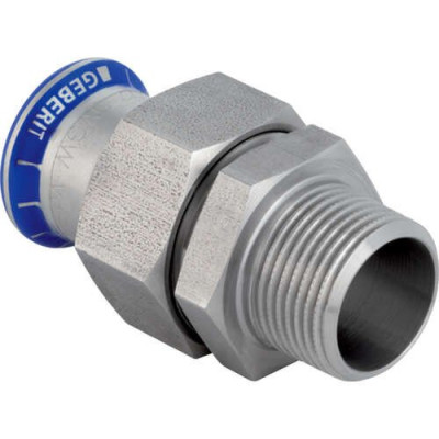 Raccord union fileté écrouD18-1/2 mm acier inox 35362 GEBERIT