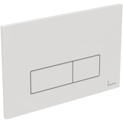 Plaque de commande mécanique Oleas M2 pour bâti-support Prosys - blanc - boutons 3/6 litres - design rectangulaire P0117AC PORCHER