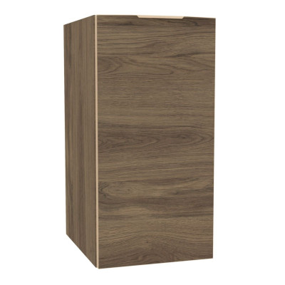 Module sous vasque Alterna Plénitude partie droite longueur 30 cm 1 porte pour meuble 2 tiroirs profondeur 38 cm Chêne noisette chant doré et poignée dorée ALTERNA