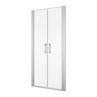 Porte DIVERA battante (saloon) - ouverture intérieure et extérieure -800x2000 - POLI BRILLANT - Vitrage Transparent (07) 6 mm D22T20805007 RONAL