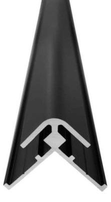 Profilé d'angle extérieur 90° pour panneaux Vipanel épaisseur 3 mm hauteur 1500 mm noir 1420000417 ROTH