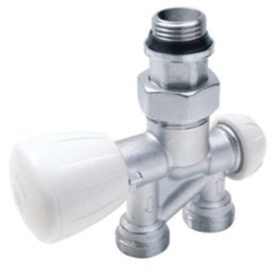 Robinet monotube à 4 voies. Thermostatisable. Douille auto-étanche. Rajouter la sonde R171F. Entraxe 35 mm pour alésage 16. Entraxe 50 mm pour alésage 18 R356MX062 GIACOMINI