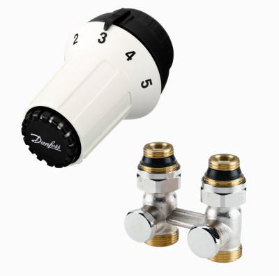 DANFOSS - Kit robinet thermostatique PANDA droit RAS-CK