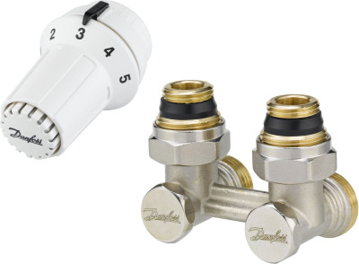 DANFOSS - Kit thermostatique RA droit blanc