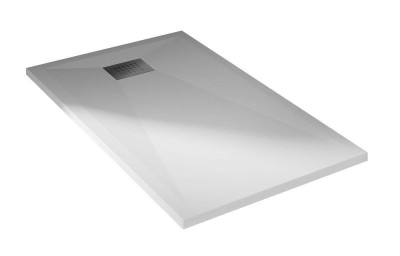 RECEVEUR KINESURF 4CM 90x120 cm BLANC BONDE PETIT COTE KINEDO DOUCHE