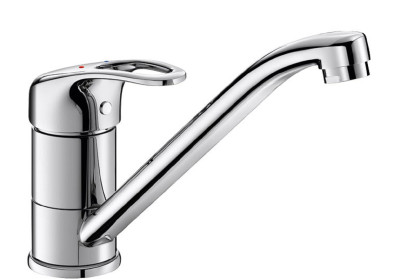 Mitigeur d'évier mécanique monotrou avec bec orientable DELABIE 2210