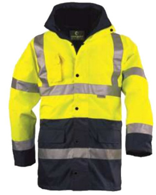Parka polyester 4 en 1 HI-VIZ HI-WAY jaune/gris T2XL - EURO PROTECTION - 70593