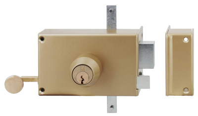Serrure 3 points en applique MX4500 5 goupilles 5G horizontale fouillot droite cylindre de 45mm - HERACLES - MX-4504-5G-1