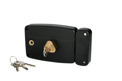Serrure monopoint en applique ERCY 5 goupilles 5G horizontal fouillot gauche cylindre de 50mm - HERACLES - C5-501713-2