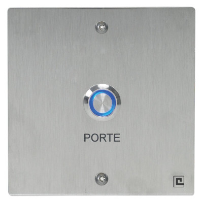 Bouton poussoir NO/NF sur plaque inox 80x80mm avec 2 vis anti-vandales - HERACLES - PL80NFL