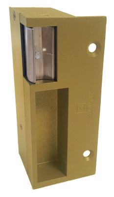 Gâche 2 temps or droite120mm 12/24V AC/DC + VARIS - HERACLES - PCA-1037D-OR