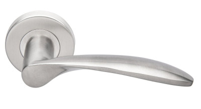 Béquille double JADE massive sur rosace inox 4004 - HERACLES - B-INOX-BM04