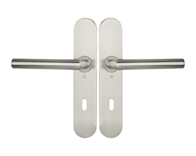 Ensemble sur plaques série JADE 1394 type clé L finition inox - HERACLES - B-INOX-SP15