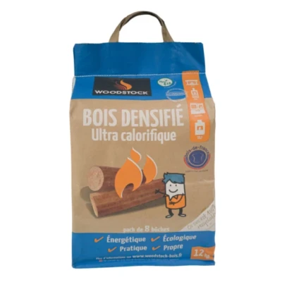 SAC DE 8 BÛCHES  DE 12 KG WOODSTOCK