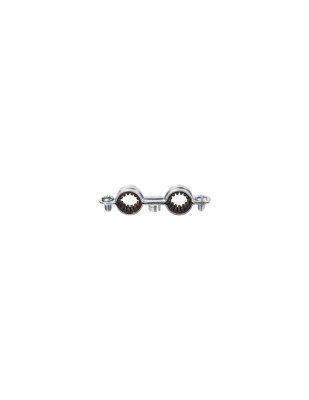 Collier de fixation double, Collier isophonique acier pour tubes diamètre 16, 130x140x130 mm, Fischer