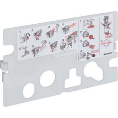 Contre plaque pour DUOFIX avec réservoir UP200, sans tige de déclanchement 240206001 GEBERIT