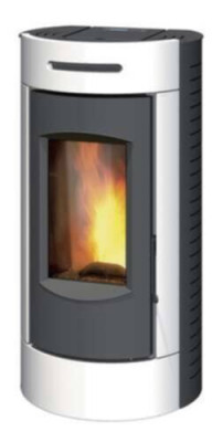 Pôele à granulés TANGARA acier blanc 9 kW reservoir 17 kg C077FC-01-IAC9 DEVILLE INDUSTRIES