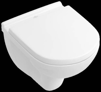 Cuvette à fond creux compacte suspendu ONOVO 36x49cm en porcelaine, avec sortie horizontale, blanc Ceramicplus 568810R1 VILLEROY ET BOCH