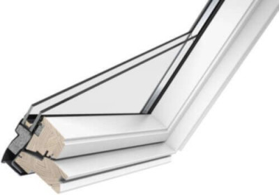 Fenêtre à rotation finition WHITEfinish version tout confort Nouvelle Génération GGL CK02 2057 55x78 cm finition bois peint en blanc, Uw: 1,20W/(m2.K) VELUX