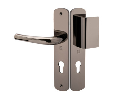 Ensemble sur plaque aluminium SALOME HOME ELEGANCE entraxe 195mm clé L miroir - HERACLES - B-SALOME-065