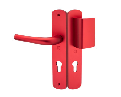 Ensemble sur plaque aluminium SALOME HOME ELEGANCE entraxe 195mm clé L miroir - HERACLES - B-SALOME-065