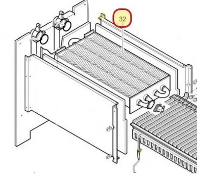 Echangeur chauffage 711498200 DE DIETRICH
