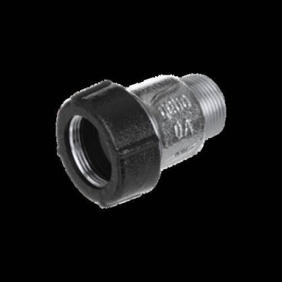 Raccord à compression en fonte malléable Filetage mâle 3/4'' de diamètre 20 pour tubes acier et PE 17.195.00.02 GEBO