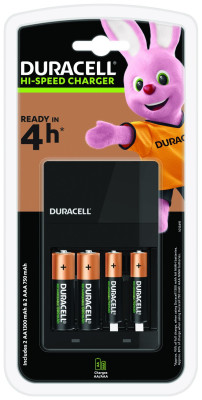 Chargeur piles rechargeables rapide 45 minutes + 4 piles (2xAA et 2xAAA) - Duracell