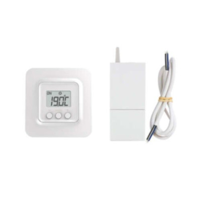 Thermostat d'ambiance radio Tybox 5300 pour système réversible/non réversible, mono/multizones : registre gainable, commande chaudière, poêle à bois, PAC, vanne ou circulateur 6053082 DELTA DORE