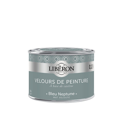 Peinture murale intérieure aspect velours Bleu Neptune 0,125 L V33