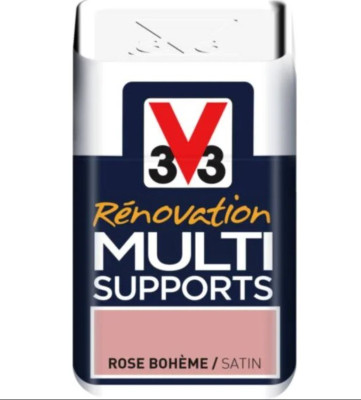 Peinture rénovation multi-supports Rose Bohème 0,075 L V33