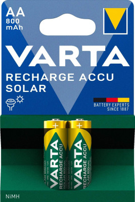 Lot de 2 accus solaires Ni-MH AA HR6 800 mAh CDIX ENERGIE / ALIMAR