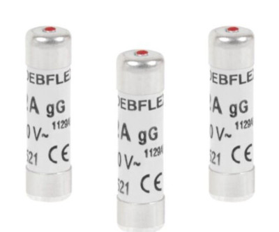 Sachet de 3 fusibles 8,5 x 31,5 mm 10 A 380 V DEBFLEX 715306