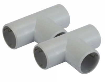 Sachet de 2 tés 25 mm gris 429436 DEBFLEX  