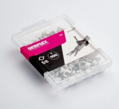Sachet 100 attaches-fils D5/6 mm gris 700054 DEBFLEX  