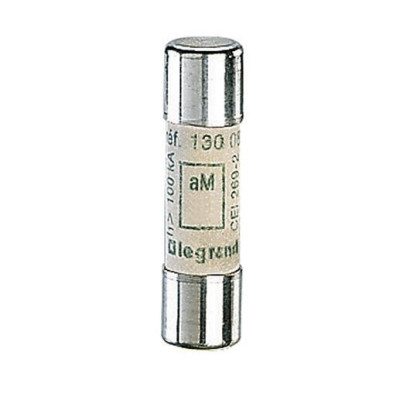 Boite de 10 cartouches industrielles cylindriques type AM 10x38mm sans voyant 12A - LEGRAND - 013012
