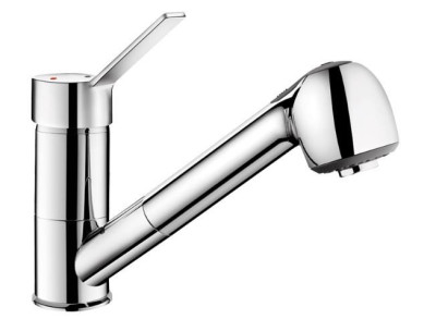 Mitigeur d'évier mécanique H 105mm avec douchette extractible -DELABIE - 2211
