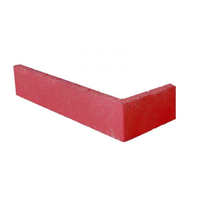 PLAQUETTE EQUERRE MOULEE MAIN 25x12x2,5x5,5 ROSSO TERREAL