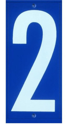Numéro de rue standard « 2 » réf. 4290324 NOVAP  