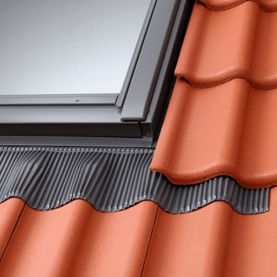Raccord EDW pour fenêtre de toit CK04 - 55,0 CM x 98,0 CM - pose sur tuiles - Gris anthracite Velux 